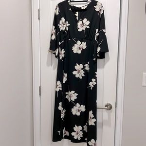 Piper and Scoot Black Floral Maxi Dress
